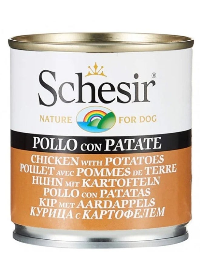 Nature for Dog – Chicken Fillets with Potatoes – 100% Natural Ingredients – 150 g Can
